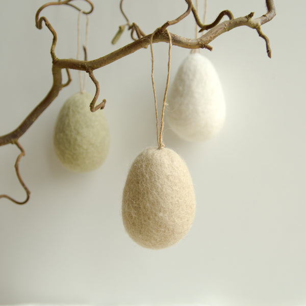 Natural Wool Egg | Eggshell