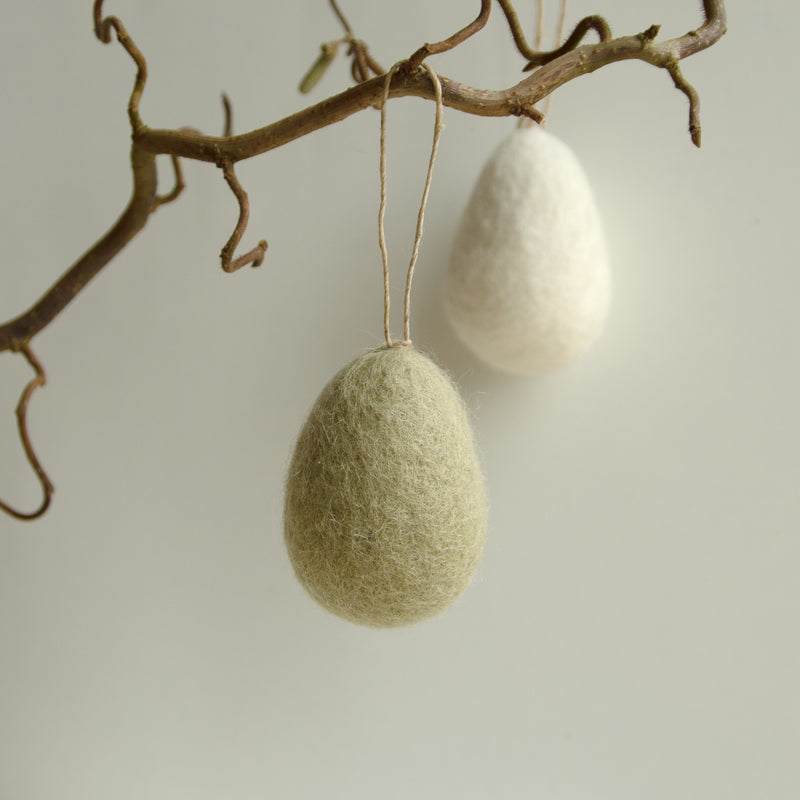 Natural Wool Egg | Pistachio