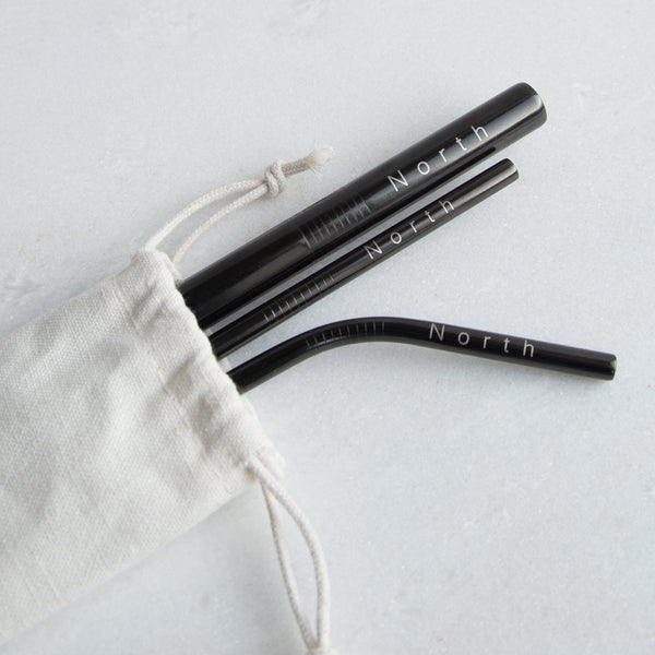 Stainless Steel Straws | Black (End of Line)