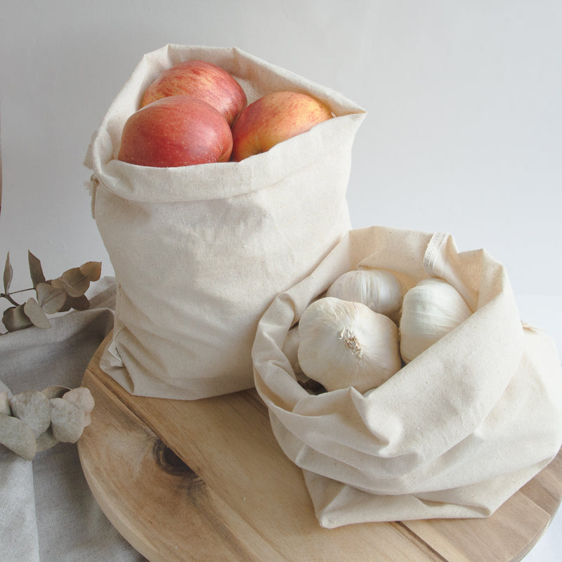 Organic cotton bulk food bags | Matposer med økologisk bomull / bomullsposer