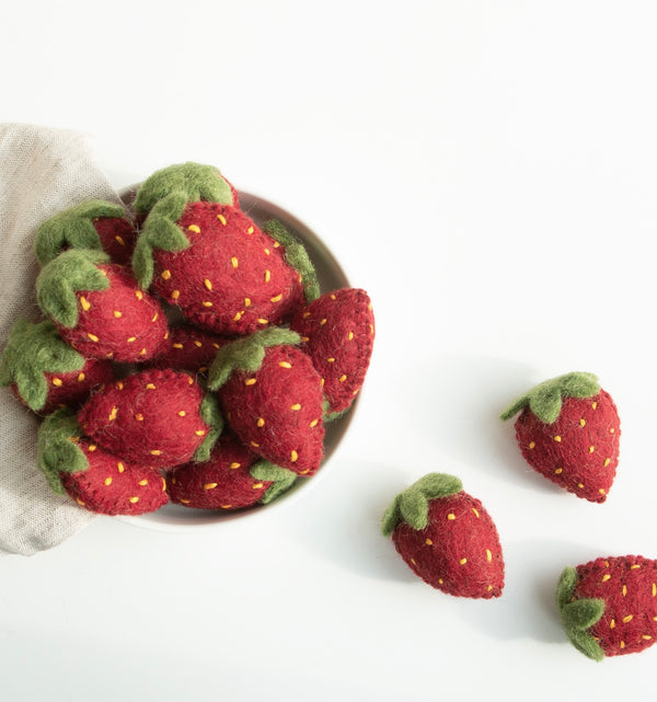 Natural Wool Fruits | Summer Strawberry