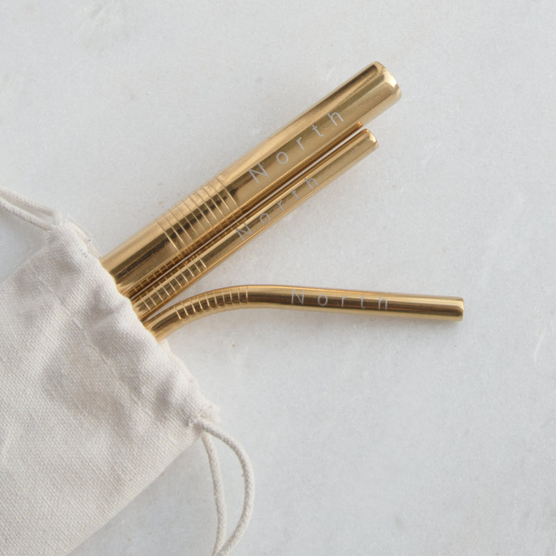 Stainless Steel Straws | Gold (End of Line)