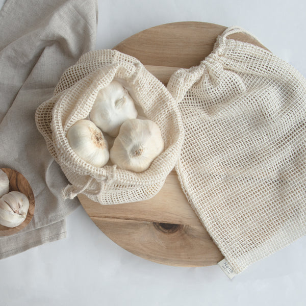 Organic cotton produce bags | Organiske bomullsnett produserer poser / nettingposer