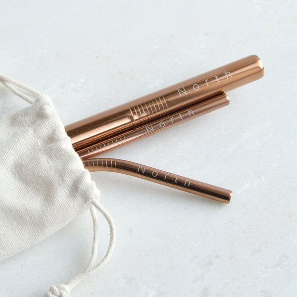 Stainless Steel Straws | Rose Gold (End of Line)